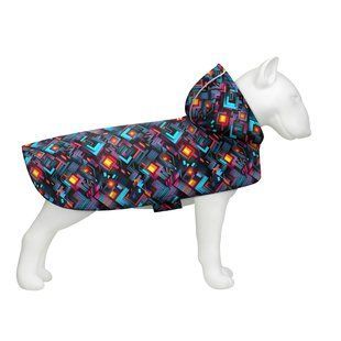 Дощовик-накидка з капюшоном для собак WAUDOG Clothes, малюнок "Нескінченні світи", А 23-26 см, B 30-36 см, С 15-20 см 354-4058 фото