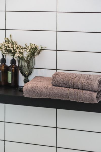 Рушник Ecotton 70х140 см махровий банний високої щільності 420 г/м&sup2; коричневий Mink 24411 фото