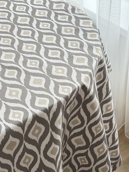 Скатертина столова Ecotton DUCK 170х200 см водовідштовхувальна Абстракт сірий (27951/29) 25032 фото