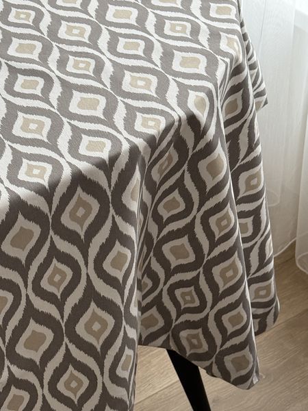 Скатертина столова Ecotton DUCK 170х200 см водовідштовхувальна Абстракт сірий (27951/29) 25032 фото