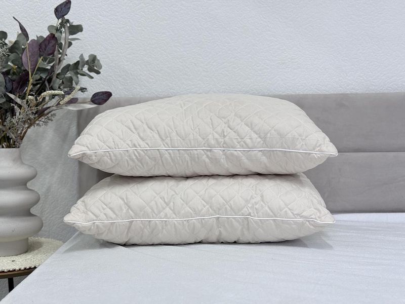 Подушка Ecotton 50х70 см антиалергенна із мікрофібри бежева Beige 19776 фото