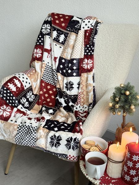 Плед Ecotton 200х220 см Well Soft новорічний з оленями синій 24185 фото
