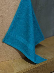 Комплект рушників Ecotton 30х50 см махрові 3 шт. серветки для рук 380 г/м&sup2; бірюзовий 25224 фото