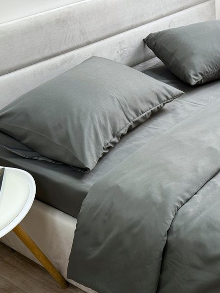 Комплект наволочок Ecotton 50х70 см 2 шт темно-сірого кольору Nid Grey 25025 фото