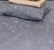 Комплект постільної білизни Ecotton полуторний 150х215 см сатин синій з квітами (рис. 24306) 24801 фото 2