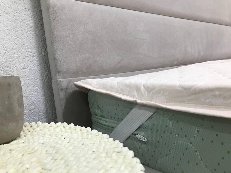 Наматрацник Ecotton 180х200 см захисний антиалергенний з резинкою по кутах бежевий (20-0256ivory) 20534 фото