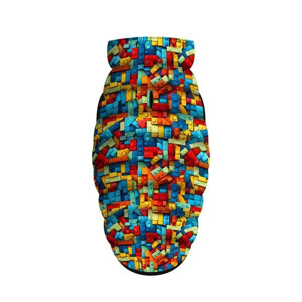 Курточка для собак WAUDOG Clothes малюнок "Блоки", XS22, В 33-36 см, С 19-22 см 401-4056 фото