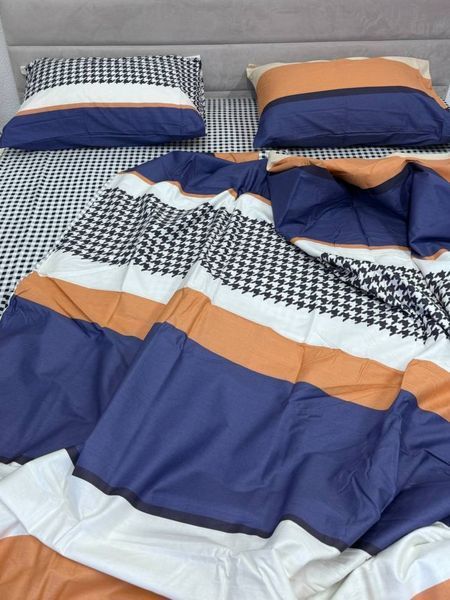 Комплект постільної білизни Ecotton Євро 210х220 см синій (21215А) 23695 фото