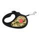 Повідець-рулетка для собак WAUDOG R-leash, малюнок "Мілітарі", XS, до 12 кг, 3 м, світловідбиваюча стрічка 380-4026 фото 1