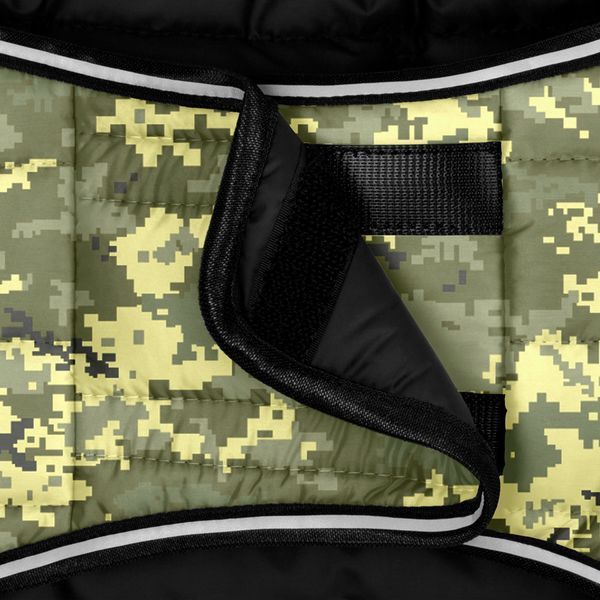 Куртка-накидка для собак WAUDOG Clothes, малюнок "Мілітарі", XL, А 47 см, B 68-80 см, С 42-52 см 506-4026 фото