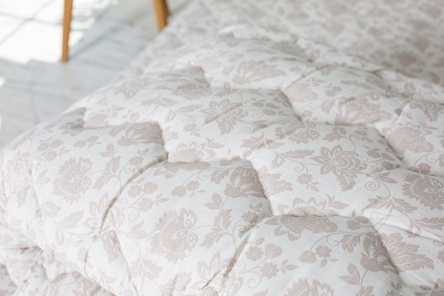 Ковдра Novita двоспальна 172х205 см вовняна стьогана бязь бежевий 20-1154 beige 19173 фото