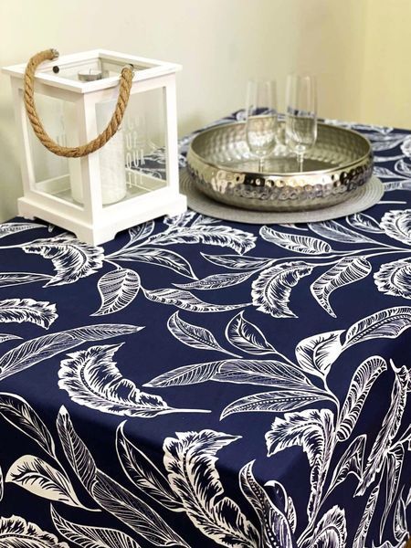 Скатертина Ecotton DUCK 170х200 см водовідштовхувальна синя 2894-25 Blue 23538 фото
