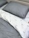 Комплект постільної білизни Ecotton Євро 210х220 см 21205 сіра Полоса 23742 фото 2