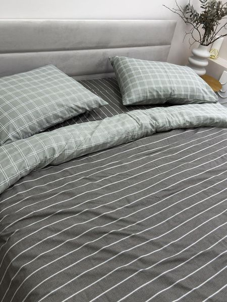 Комплект постільної білизни Ecotton двоспальний Сімейний 150х215 см сірий (20001АB) 22269 фото