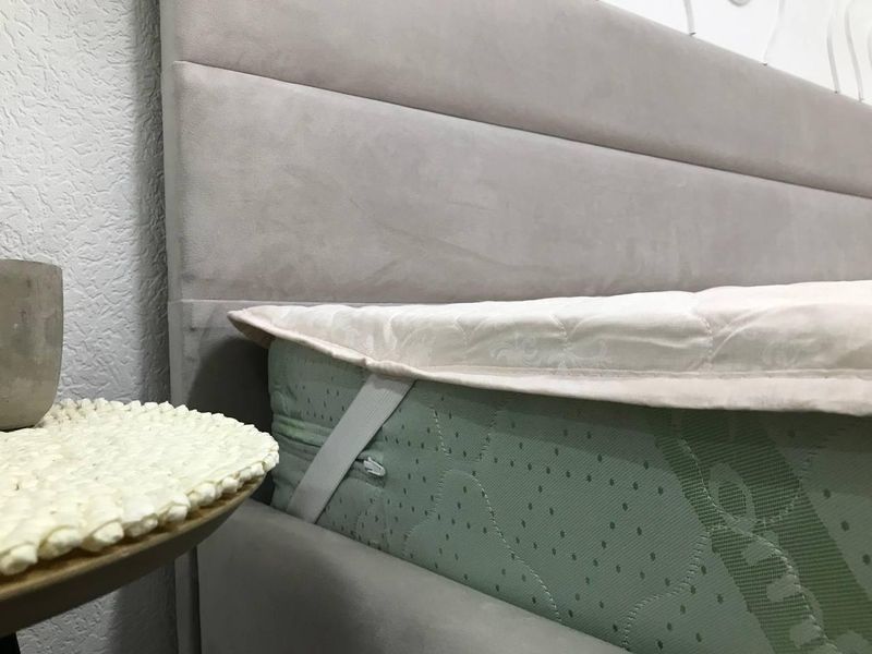 Наматрацник Ecotton 200х200 см захисний антиалергенний з резинкою по кутах бежевий (20-0256Ivory) 20535 фото