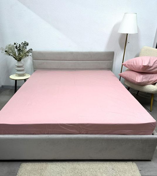 Простирадло на резинці Ecotton 140х200 см з бавовни Pink рожевий 24424 фото