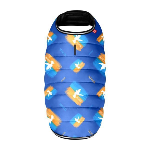 Куртка-накидка для собак WAUDOG Clothes, малюнок "Прапор", XXS, А 23 см, B 29-36 см, С 14-20 см 501-0229 фото
