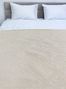 Покривало Ecotton Pique 200х230 см натуральне молочний Natural в крафтовій подарунковій коробці 24531 фото