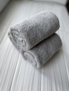 Комплект рушників Ecotton 30х30 см махрові 6 шт. серветки для рук 380 г/м&sup2; сірий Light Gray 23110 фото