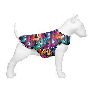 Курточка-накидка для собак WAUDOG Clothes, малюнок "Зубасті монстри", XL, А 47 см, B 68-80 см, С 42-52 см 506-4048 фото