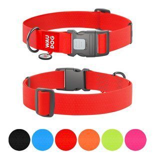 Нашийник для собак водостійкий WAUDOG Waterproof з QR паспортом, пластиковий фастекс, XXL, Ш 40 мм, Дов 46-70 см, червоний 25113 фото
