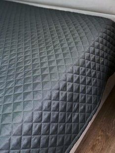Покривало Ecotton 200х220 см антиалергенне з полісатину сірого кольору Nid Grey 25179 фото