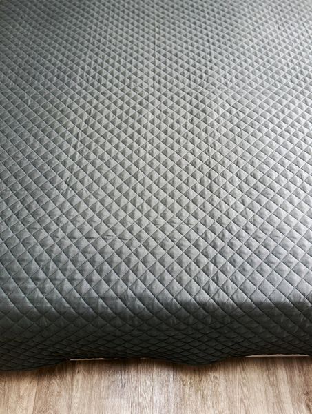 Покривало Ecotton 200х220 см антиалергенне з полісатину сірого кольору Nid Grey 25179 фото