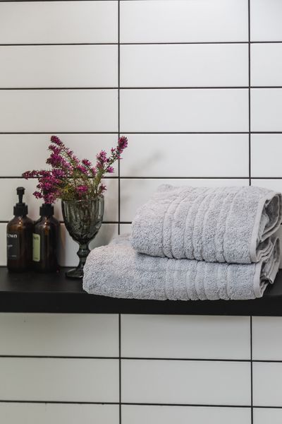 Рушник махровий Ecotton 50х90 см високої щільності 550 г/м&sup2; світло-сірий Grey 1 шт. 22621 фото