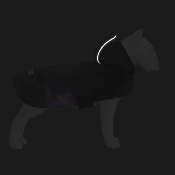 Дощовик-накидка з капюшоном для собак WAUDOG Clothes, малюнок "NASA21", XXS, А 23-26 см, B 30-36 см, С 15-20 см 354-0148 фото