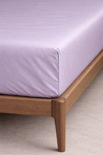 Простирадло на резинці Ecotton 120х200 см із сатину бузкового кольору 14-1210 Iris 24781 фото