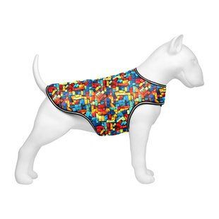 Курточка-накидка для собак WAUDOG Clothes, малюнок "Блоки", S, А 32 см, B 41-51 см, С 25-35 см 503-4056 фото