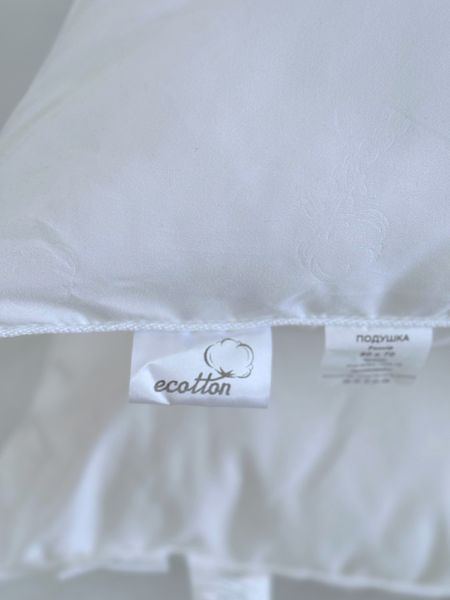 Подушка Ecotton 50х70 см Ecofill Line антиалергенна з біопухом біла White 24695 фото