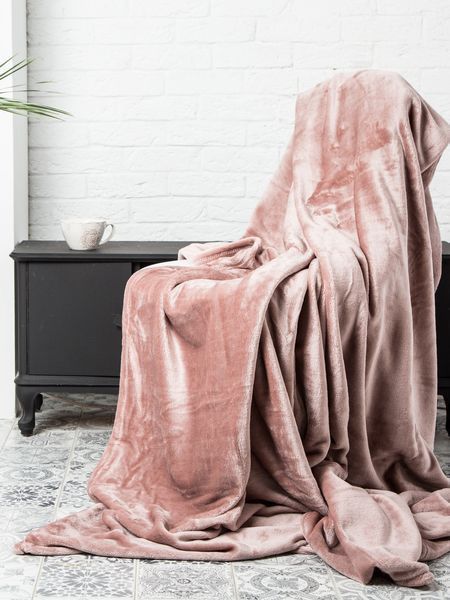 Плед Ecotton 200х220 см із мікрофібри Well Soft Turtledove рожевий (4487 Powder) 24042 фото