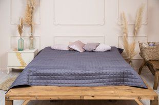 Покривало Ecotton 140х205 см антиалергенне з мікрофібри сіре 22415 фото