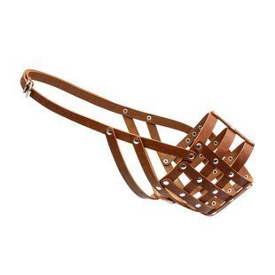 Намордник м'який "CoLLaR" №5 (кавказька вівчарка, московська сторожова, ньюфаундленд) коричневий 06326 фото