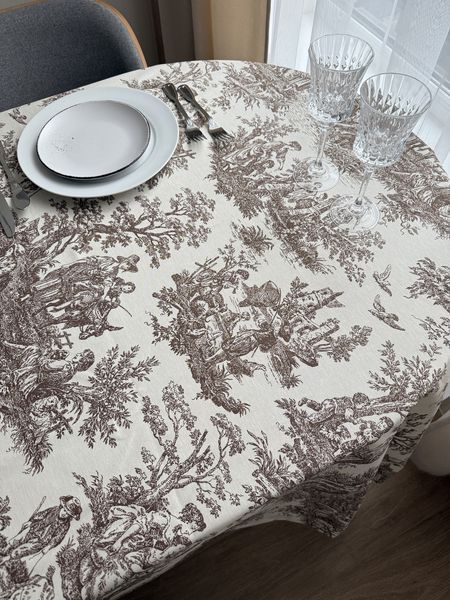 Скатертина столова Ecotton DUCK 170х220 см водовідштовхувальна Italiano бежевий (30497 Beige) 25003 фото