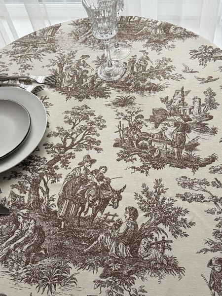 Скатертина столова Ecotton DUCK 170х220 см водовідштовхувальна Italiano бежевий (30497 Beige) 25003 фото