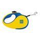 Повідець-рулетка для собак WAUDOG R-leash, малюнок "Colors of freedom", L, до 50 кг, 5 м, світловідбивна стрічка 383-4020 фото 1