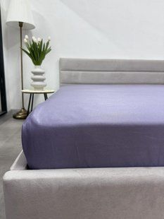Простирадло на резинці Ecotton 180х200 см фіолетовий Nid Purple 24588 24588 фото