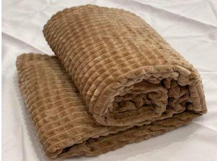 Плед Ecotton 150х200 см із мікрофібри Camel коричневий 23084 фото