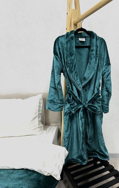 Халат Ecotton XXL з мікрофібри ізумрудний well soft Atlantic 24471 фото